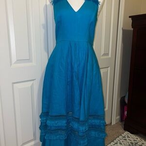 Blue Sleeveless Kids Dress